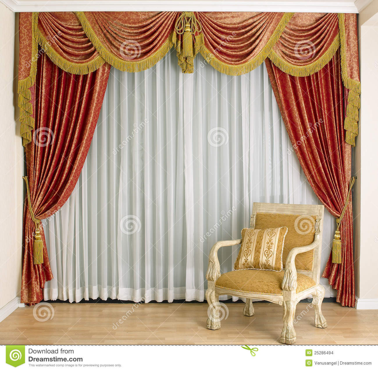 Beautiful Curtain Luxury Living Room Stock Photo Image Decoration Freshsdg